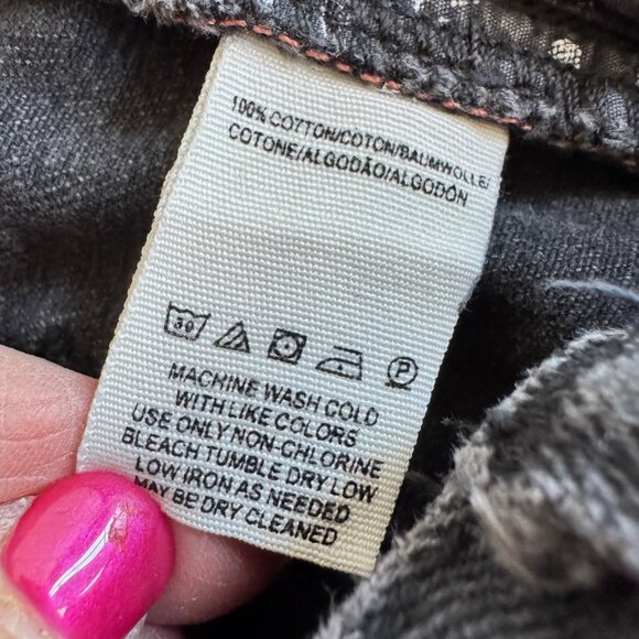 FREE PEOPLE We The Free Blossom Rigid High Rise Skinny Jeans in Black Sz. 27 - Picture 7 of 14